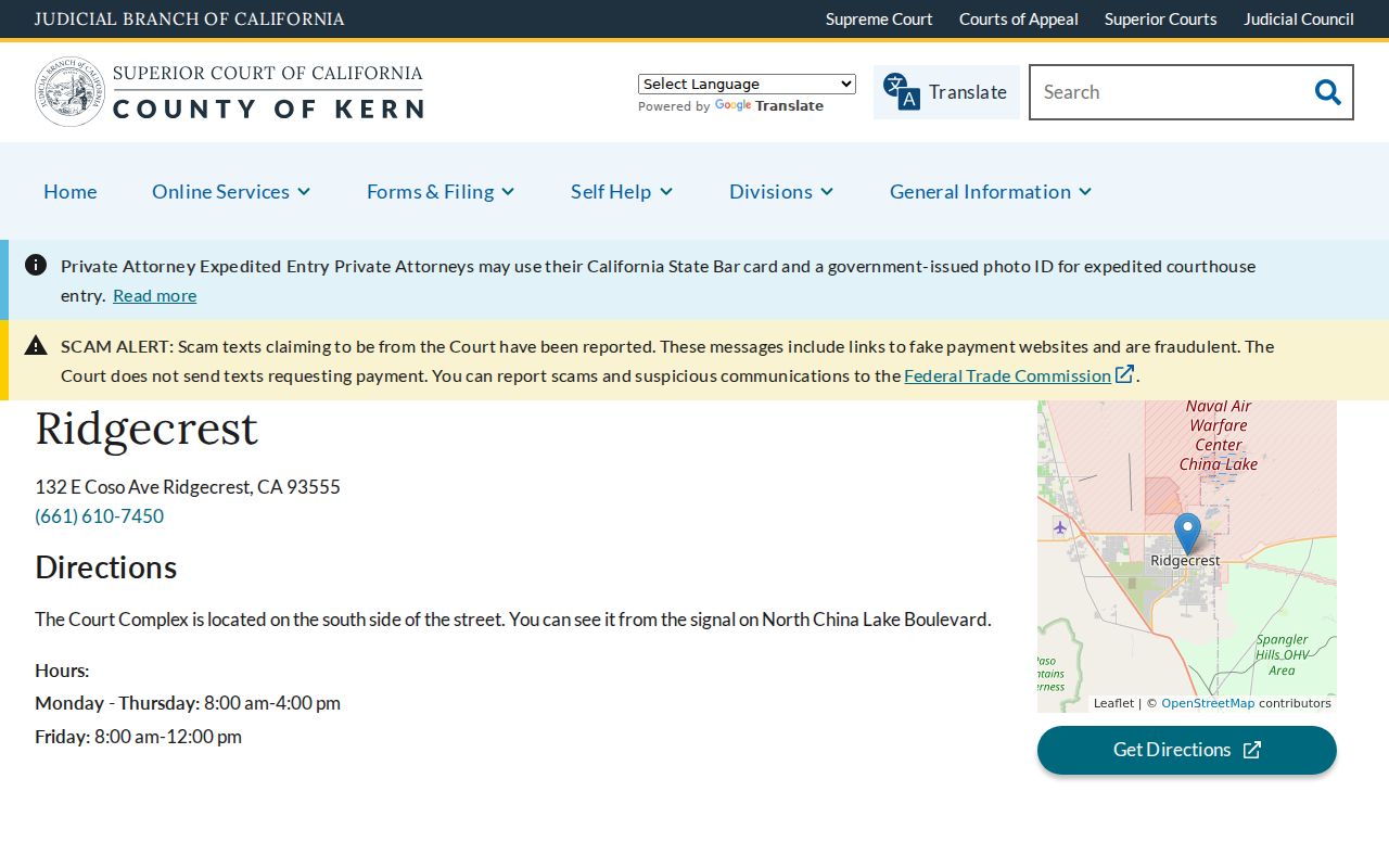Ridgecrest residents directory courthouse records search